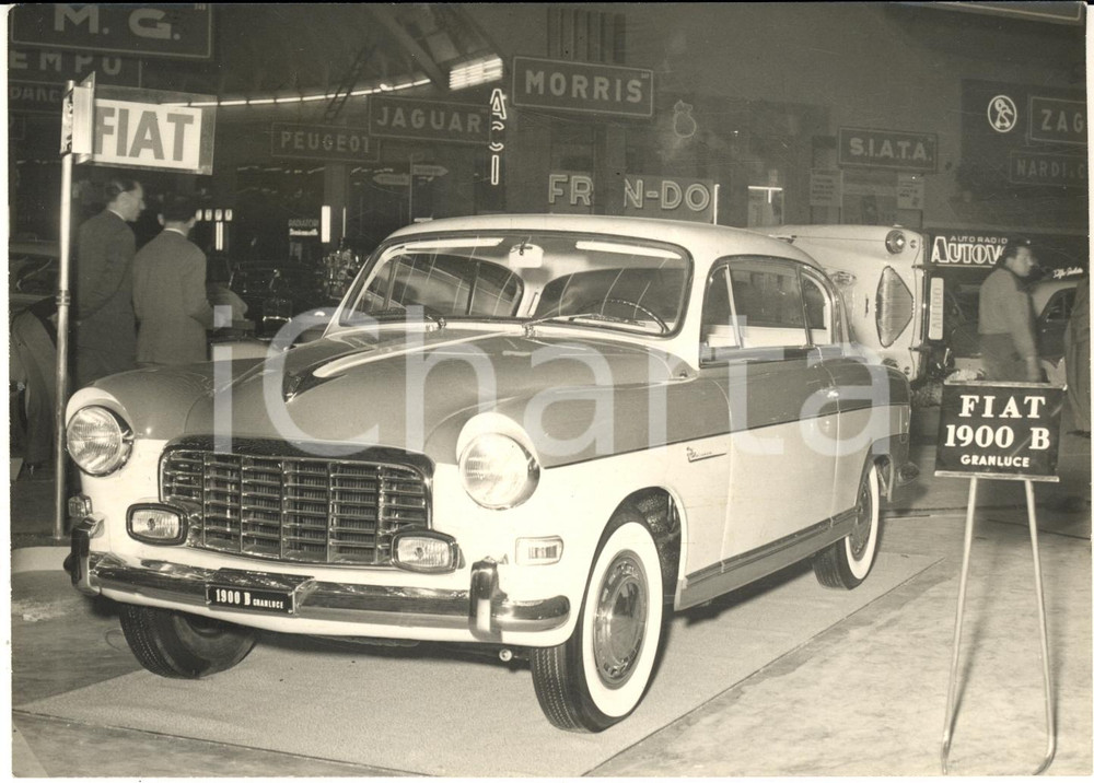 1956 TORINO Salone dell'Auto - Nuova FIAT 1900 B GRANLUCE - Foto 18x13 cm