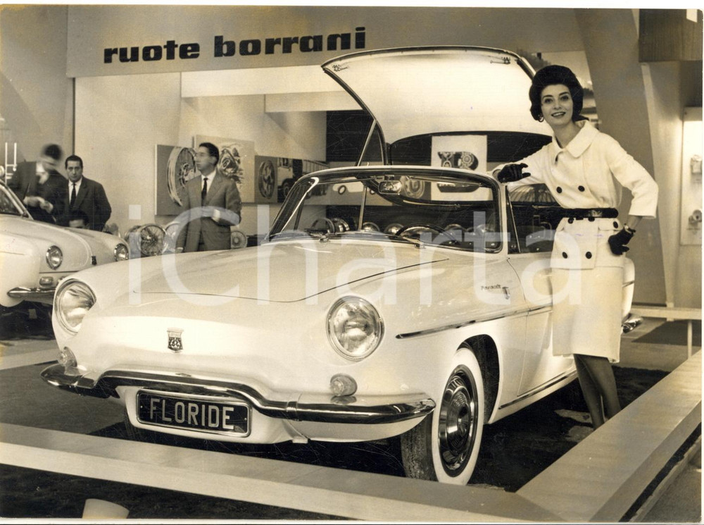 1959 TORINO Salone dell'Auto - Nuova RENAULT FLORIDE decappottabile *Foto 18x13