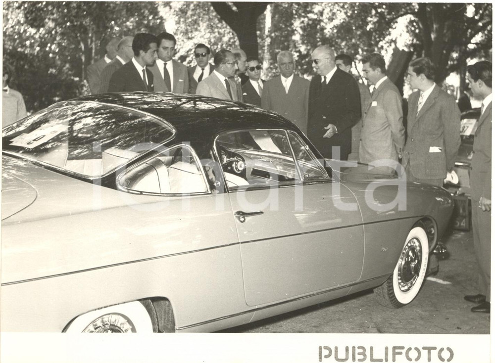 1955 ROMA Ministro Armando ANGELINI al concorso di eleganza per automobili *Foto