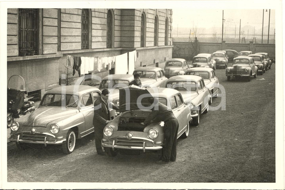1955 TORINO Salone dell'Auto - Arrivo delle vetture SIMCA *Foto 18x12 cm