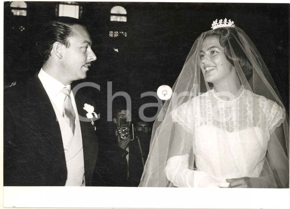 1955 VENEZIA Nozze Alfonso di Hohenlohe - Ira VON FURSTENBERG quindicenne ^Foto