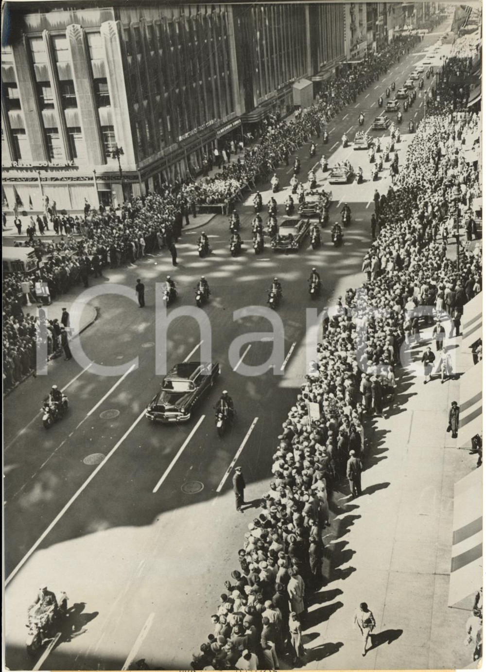 1959 NEW YORK Visita Nikita KRUSCEV - Corteo sulla Seventh Avenue - Foto 13x18