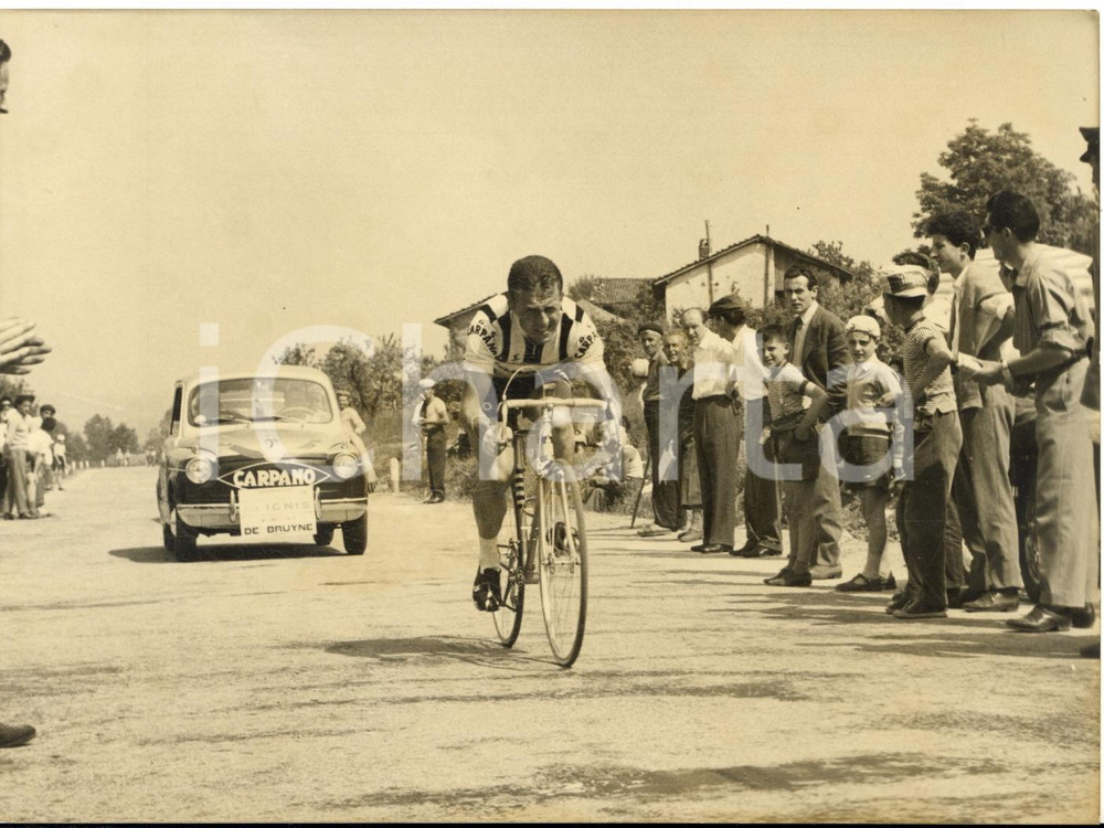 1958 CICLISMO Giro d'Italia - Tappa Varese-Comerio - Fred DE BRUYNE *Foto 13x18