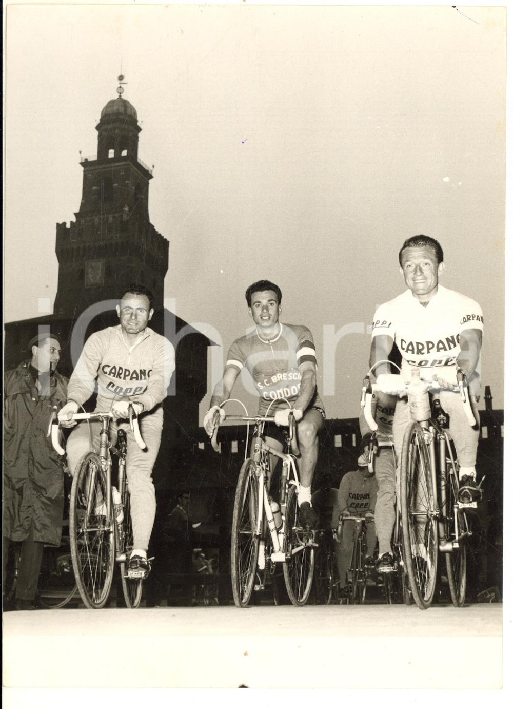 1957 CICLISMO MILANO-SANREMO - Michele GISMONDI Fred DE BRUYNE Danilo CASARI