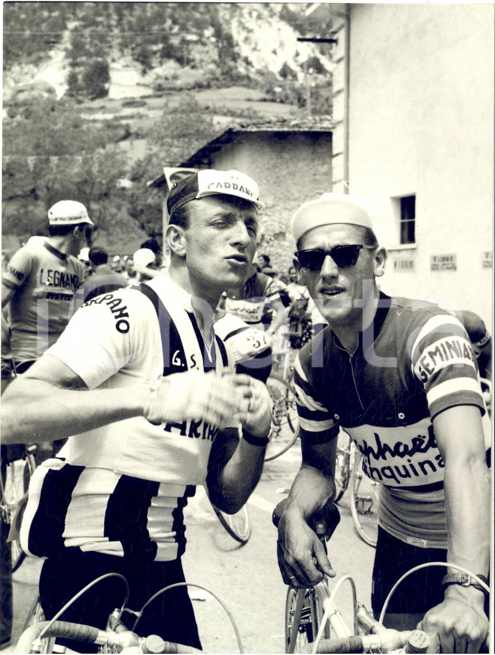 1958 CICLISMO Giro d'Italia - 13^ tappa - Fred DE BRUYNE Jean BRANKART *Foto