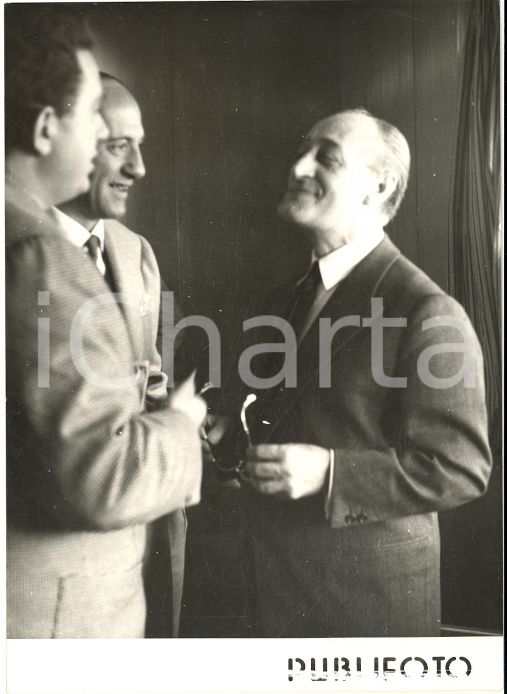 1957 NAPOLI Arrivo di TOTO' colpito da improvvisa cecità *Foto 13x18 cm