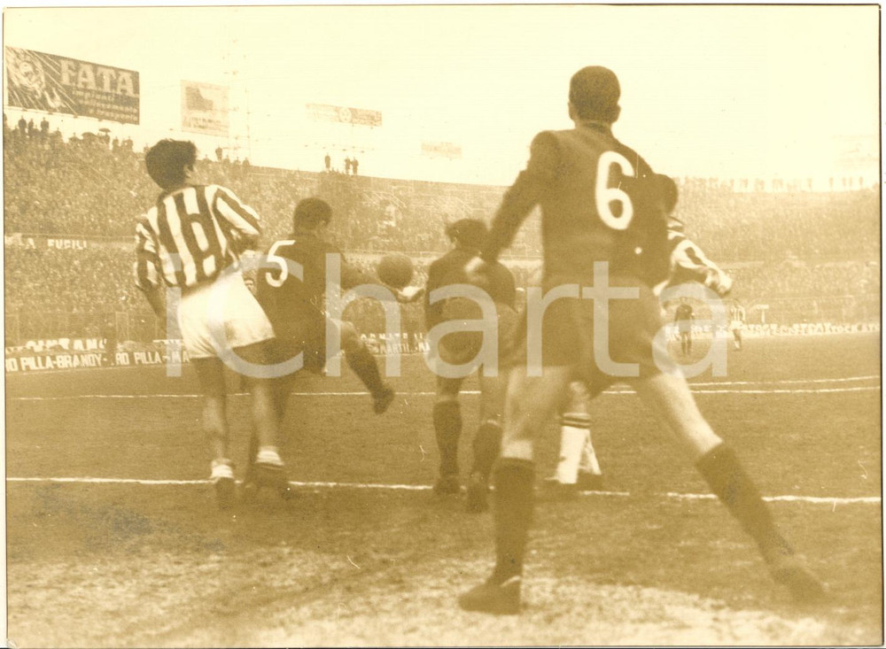 1955 ca TORINO CALCIO SERIE A JUVENTUS-GENOA Azione in area - Foto 18x13 cm