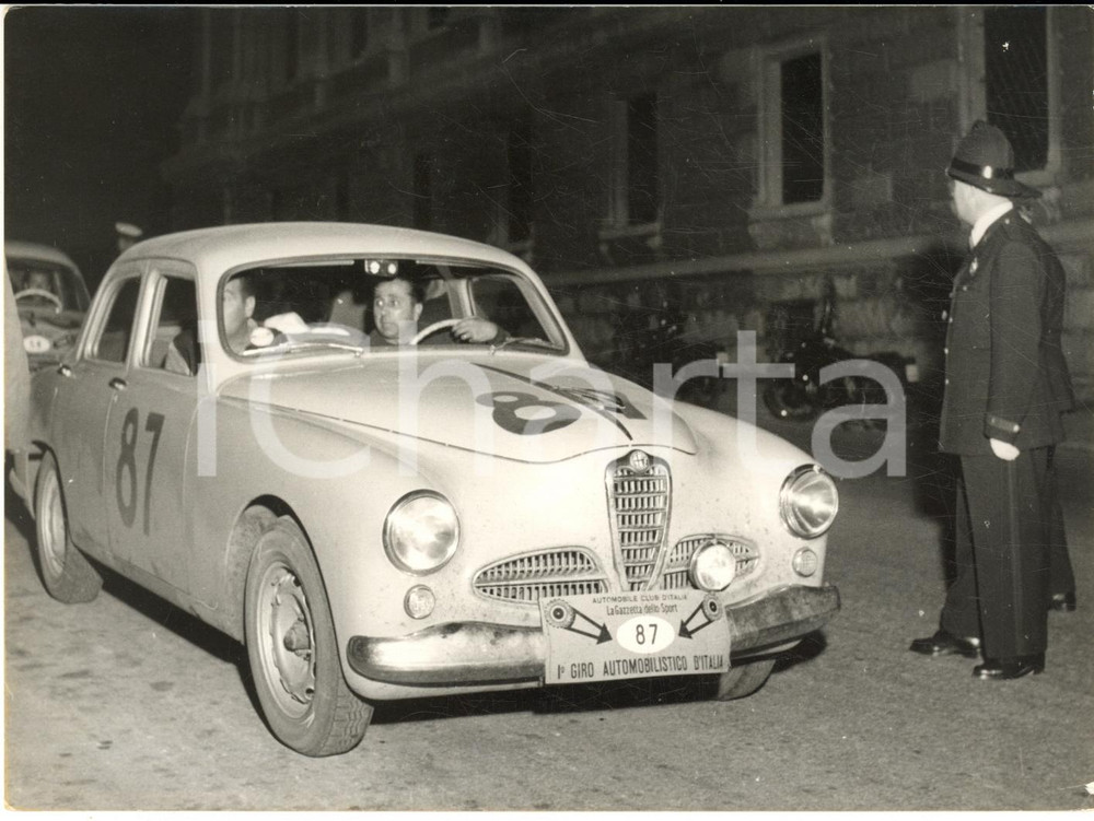 1954 TRIESTE 1° Giro Automobilistico d'Italia - PAESETTI / FADINI su ALFA ROMEO