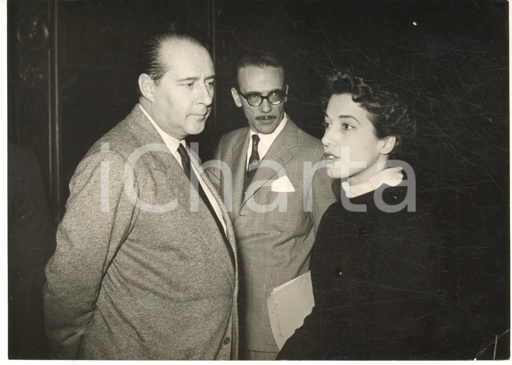 1953 PALERMO TEATRO Roberto ROSSELLINI prepara "Giovanna d'Arco al rogo" *Foto
