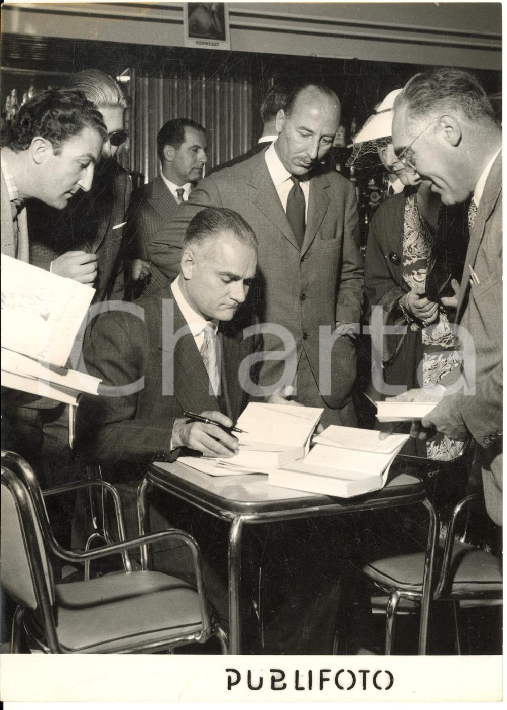 1954 VALDAGNO Premio MARZOTTO - Vincitore Alberto MORAVIA firma autografi *Foto
