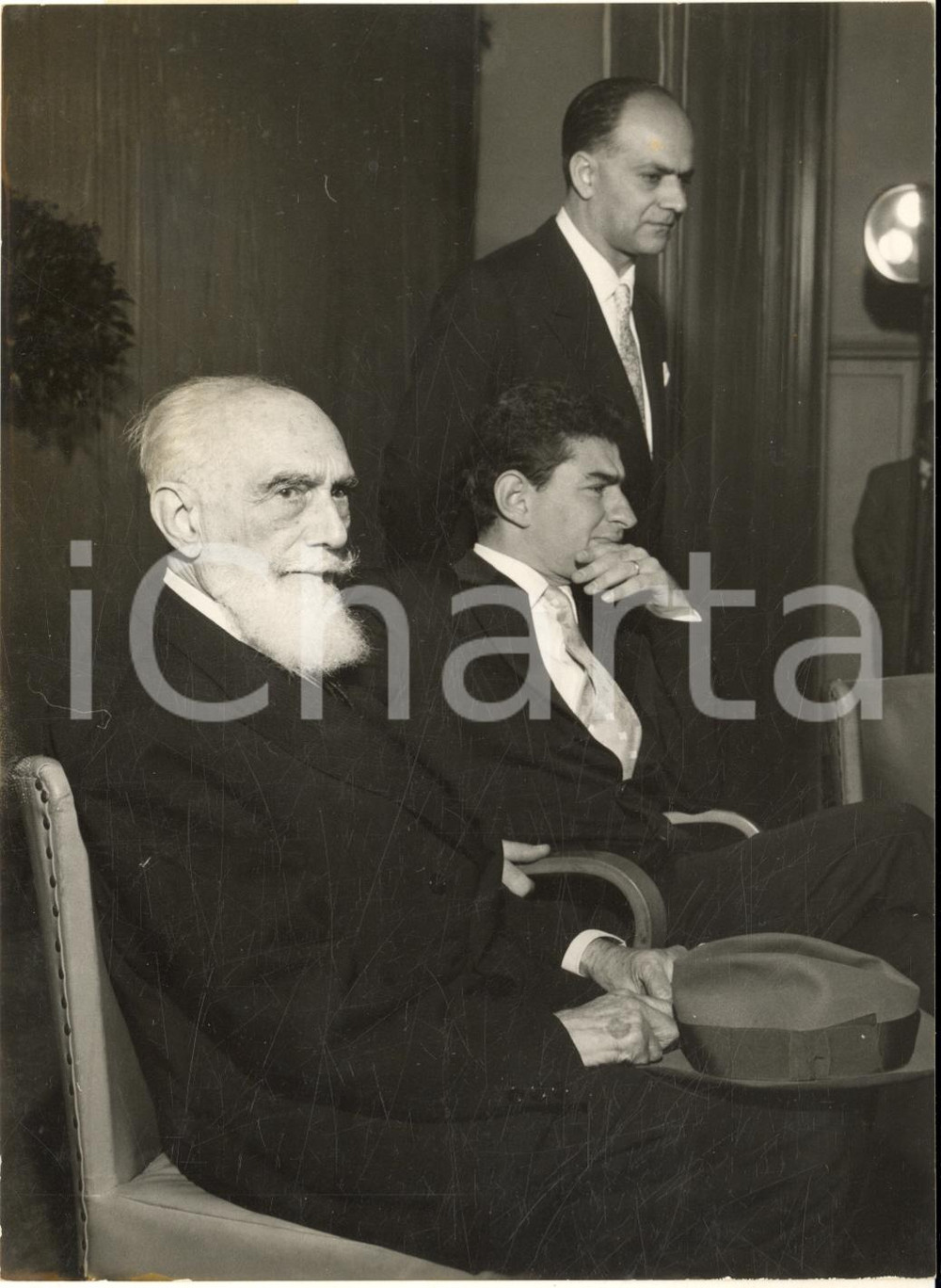 1958 VALDAGNO Premio MARZOTTO - Vincitore Pasquale JANNACCONE con Paolo MARZOTTO