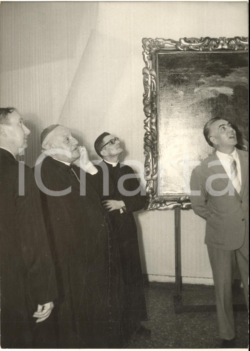 1957 VENEZIA PALAZZO DUCALE Card. Angelo RONCALLI alla mostra di Jacopo BASSANO