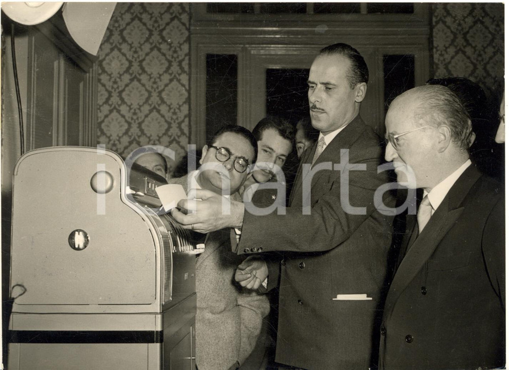 1954 TORINO Intendenza di Finanza - Nuova macchina per il totolotto *Foto 18x13