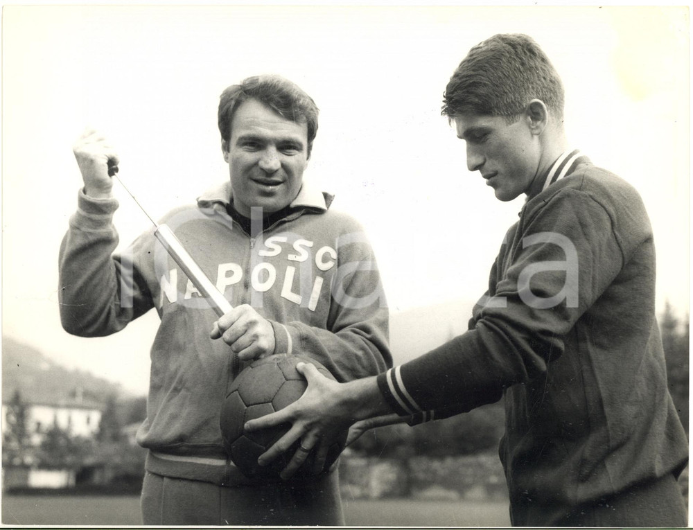 1966 CALCIO CANZO Allenamento NAPOLI José ALTAFINI Paolo BRACA *Foto DANNEGGIATA