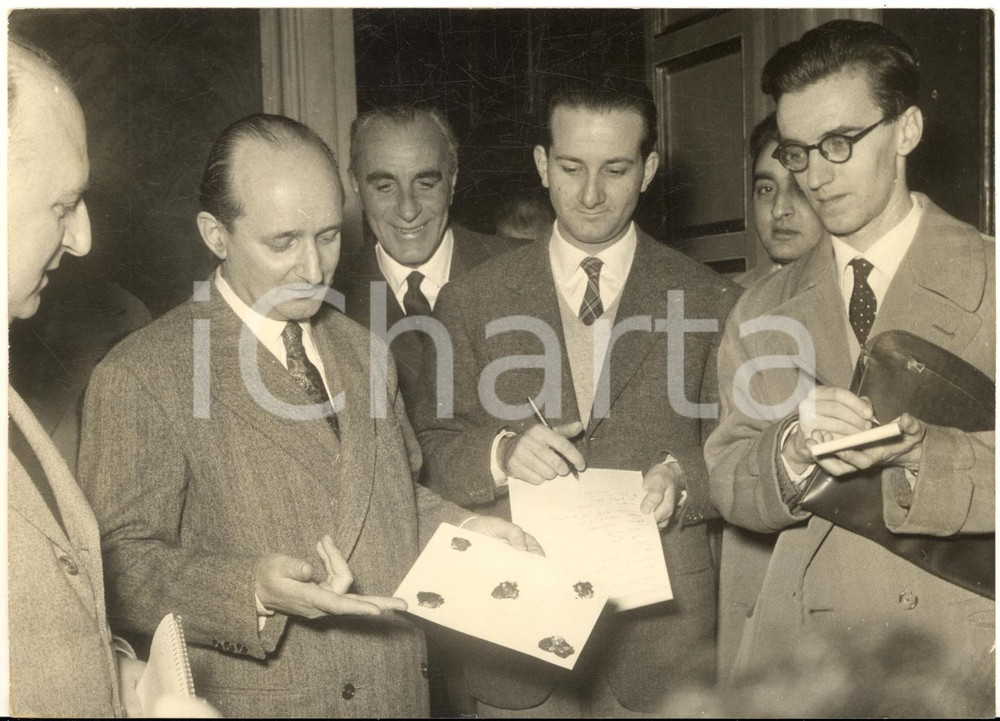 1958 ROMA Accademia dei Lincei - Apertura busta di Ezio FALLA CARAVINO *Foto
