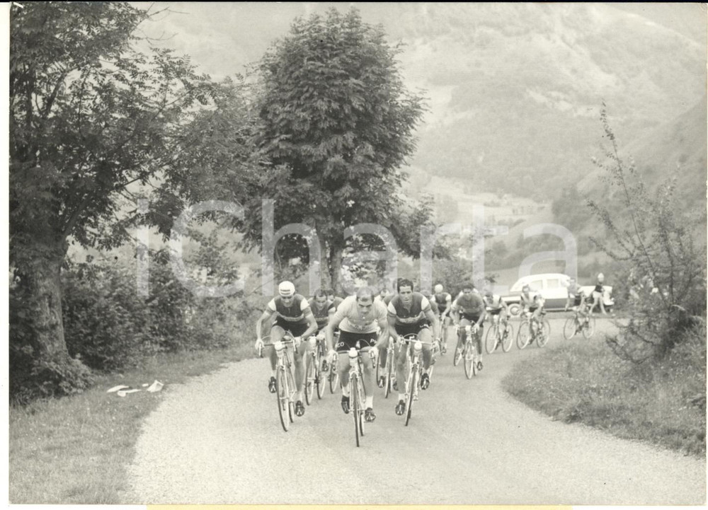 1960 CYCLISME TOUR DE FRANCE Jan ADRIAENSSENS emmène le groupe dans l'AUBISQUE