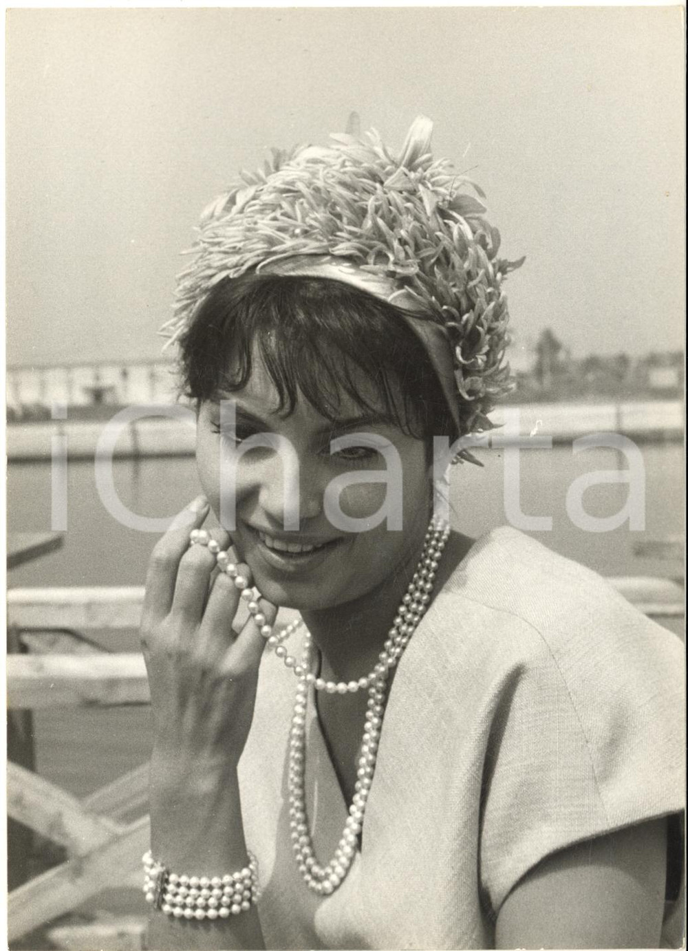 1961 VENEZIA CINEMA - Ritratto di Rosanna SCHIAFFINO al Lido - Foto 13x18 cm