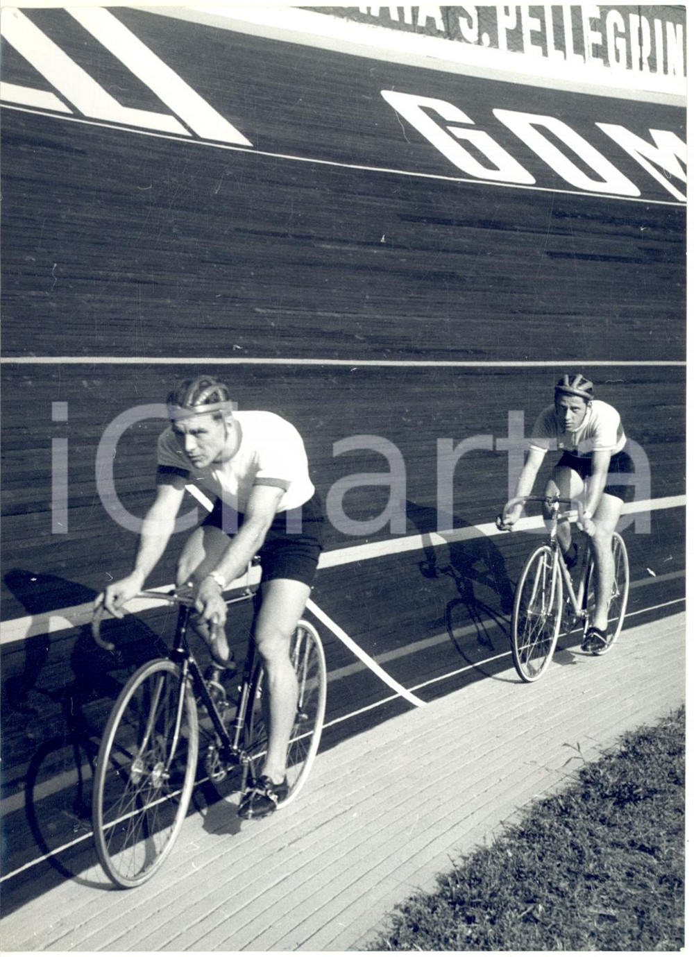 1955 CICLISMO MILANO Allenamento per i mondiali - Lloyd BINCH Walter BECKER Foto