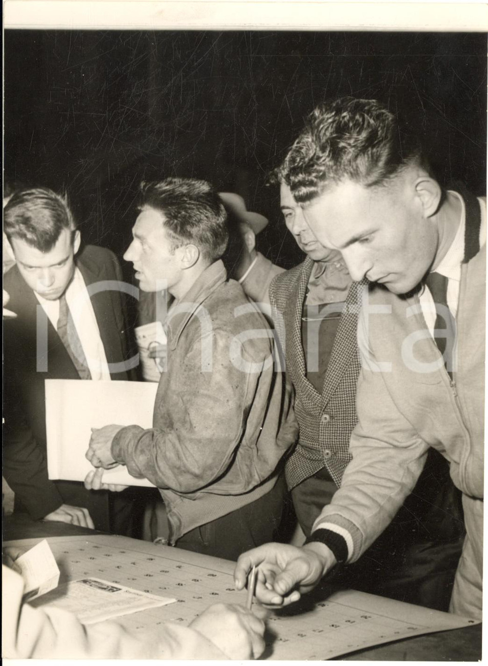 1956 CICLISMO Giro della Svizzera - Joseph PLANKAERT alla punzonatura *Foto