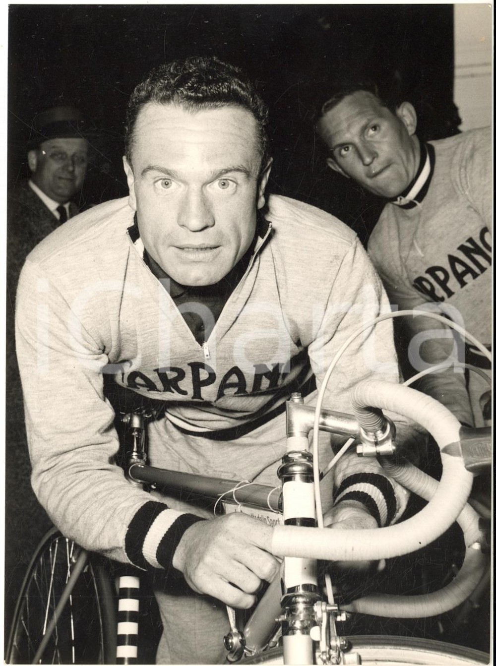 1958 CICLISMO Punzonatura MILANO-TORINO Germain DERYCKE squadra CARPANO *Foto