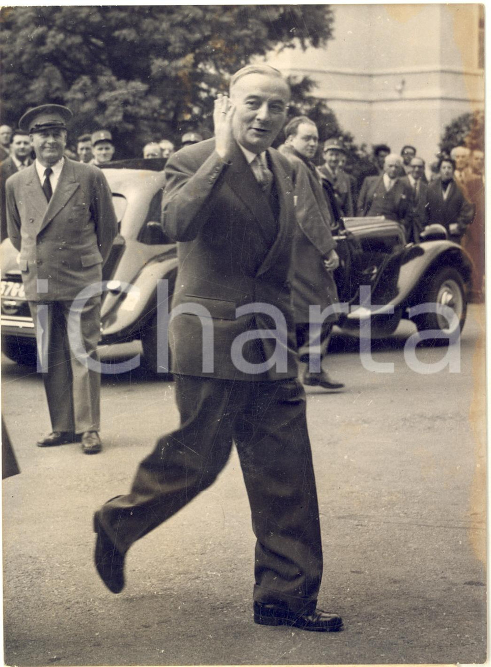 1954 GENEVA Conference - Arrival of Georges BIDAULT - Photo 13x18 cm
