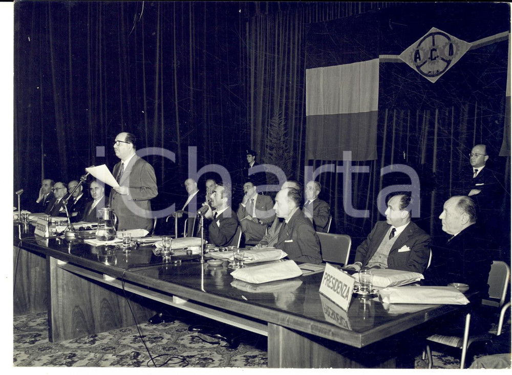 1958 STRESA XV Conferenza Traffico e Circolazione - Ministro Giuseppe TOGNI