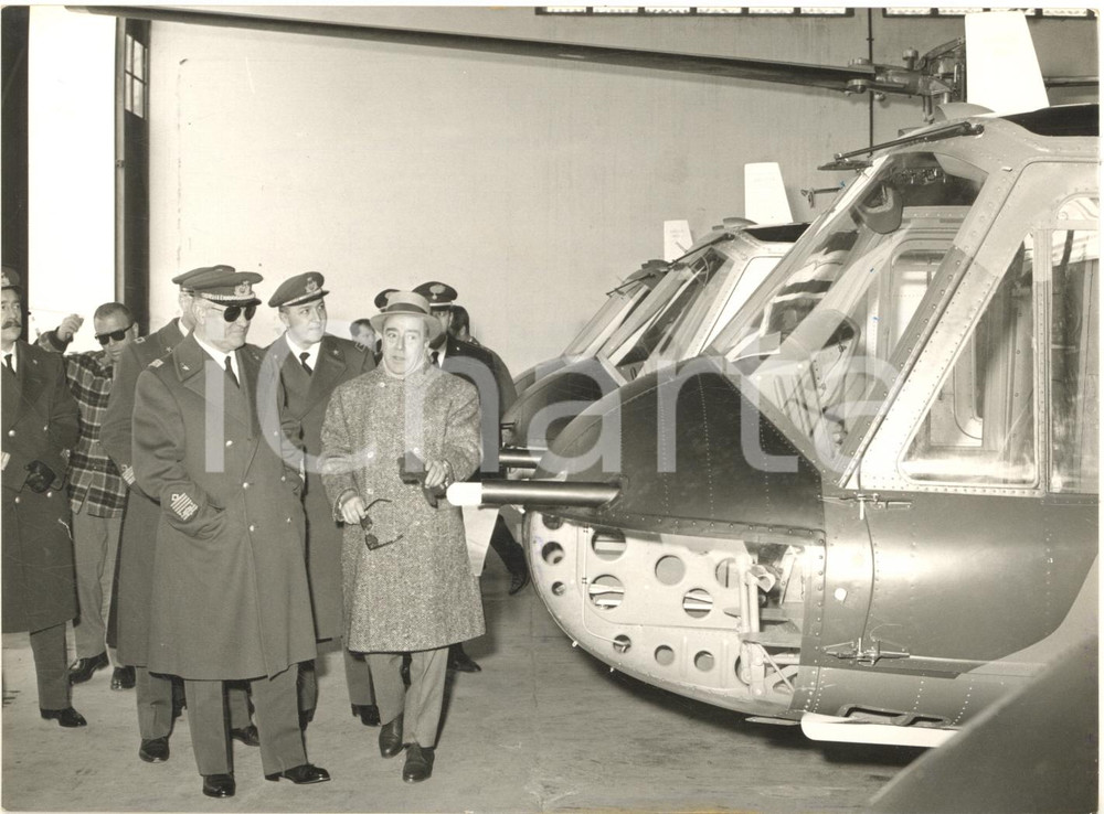 1964 CASCINA COSTA Gen. Aldo REMONDINO in visita alle costruzioni AGUSTA *Foto
