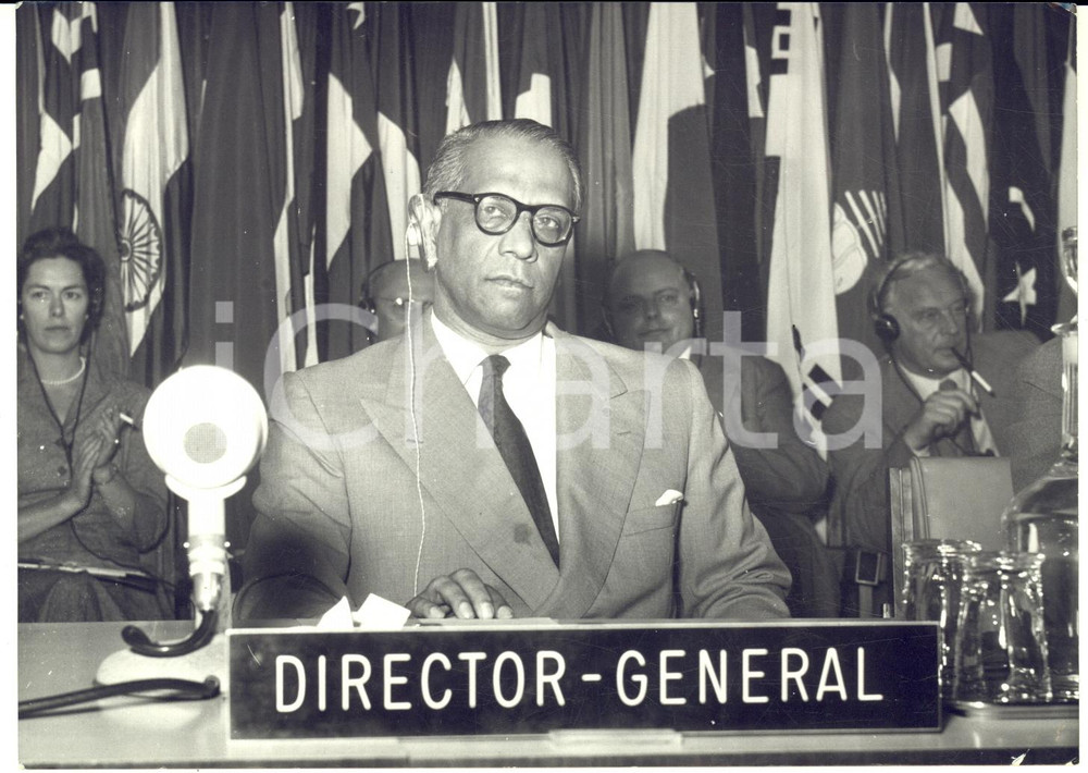 1956 ROMA Binay Ranjan SEN eletto direttore generale della FAO *Foto 18x13