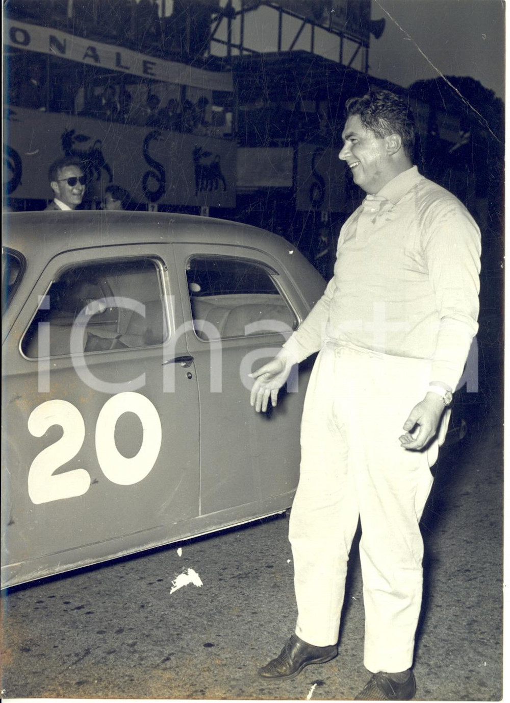 1956 CASTEL FUSANO Trofeo SUPERCORTEMAGGIORE -  Olinto MOROLLI alla partenza