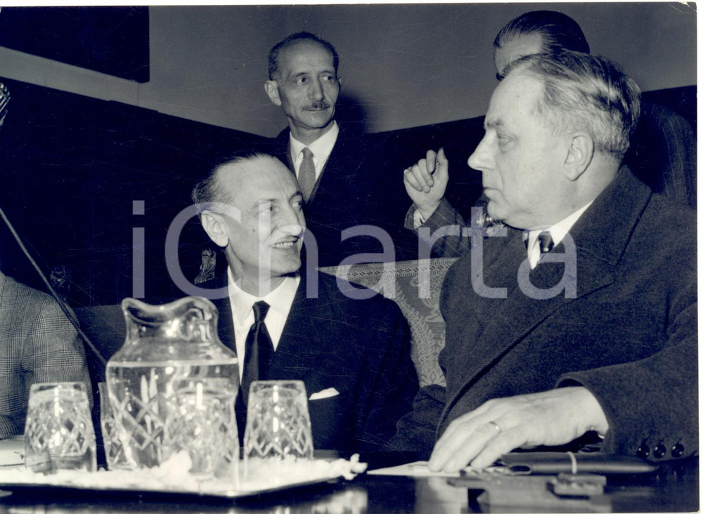 1956 MILANO Congresso Trasporti - Principe Filippo CARACCIOLO Agostino GIAMBELLI