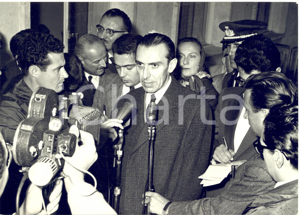 1959 ROMA Ministro Dino DEL BO torna dalla missione in URSS - Foto 18x13 cm