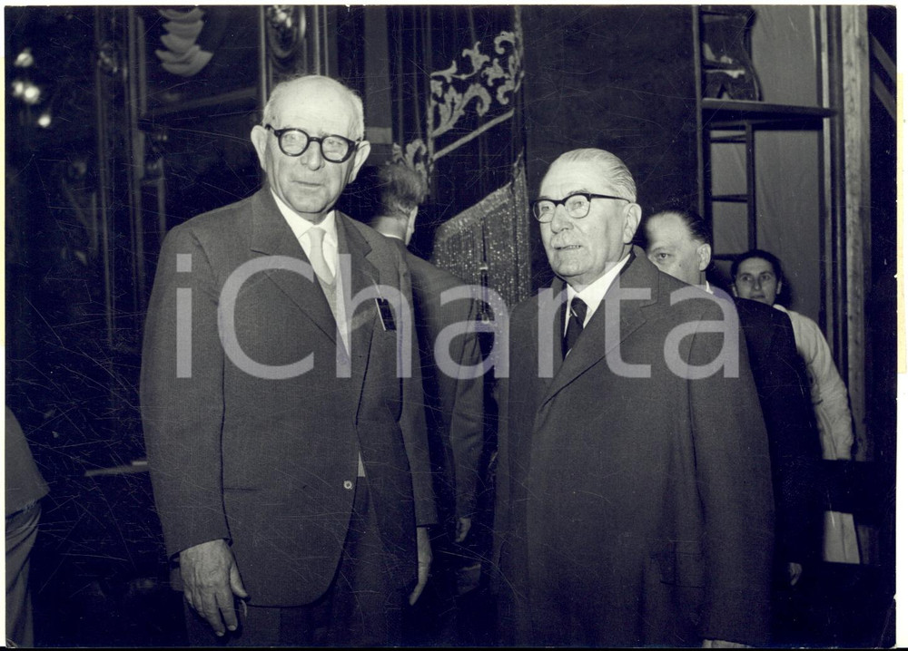 1957 PALERMO Congresso Comuni Italiani - Sindaci Luciano MAUGERI Virgilio FERRARI