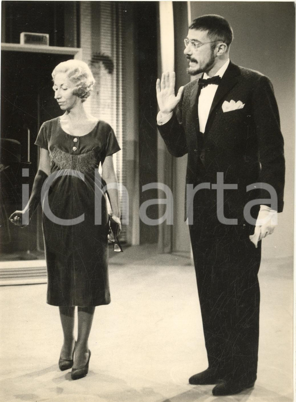 1958 SFIDA AL CAMPIONE Gianluigi MARIANINI e Giuliana FATTUCCI - Foto 13x18 cm