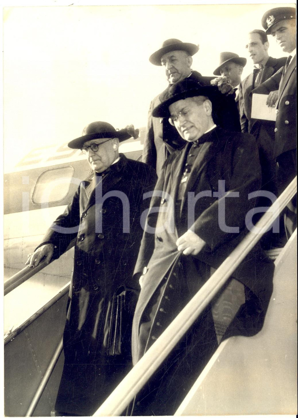 1958 ROMA Aeroporto - Arrivo dei cardinali spagnoli per il conclave - Foto 13x18