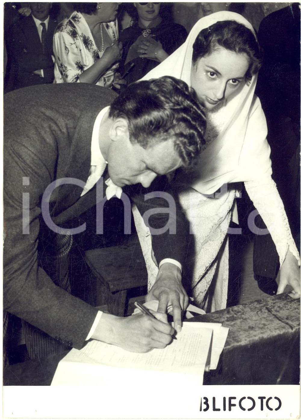 1957 MONTE FAITO Nozze calciatore Hasse JEPPSON con Emma DI MARTINO *Foto