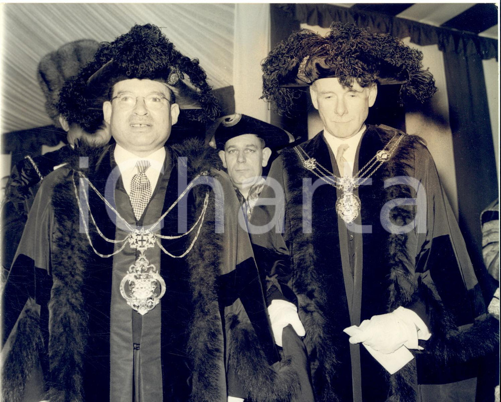 1960 LONDON New Lord Mayor Sir Bernard WALEY-COHEN and Sir Edmund STOCKDALE