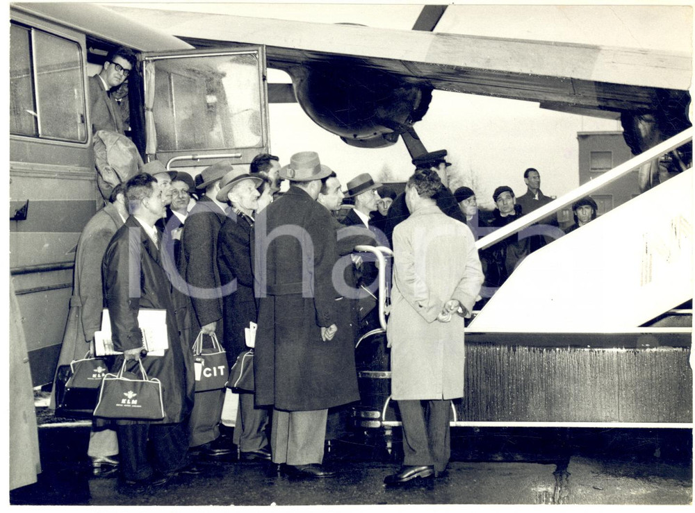 1959 MILANO MALPENSA Partenza delegazione architetti milanesi per gli USA *Foto