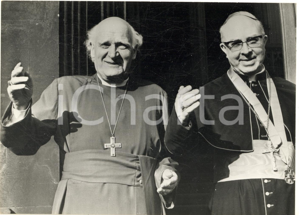 1977 LONDON Card. Johannes WILLEBRANDS ospite dell'arcivescovo Michael RAMSEY