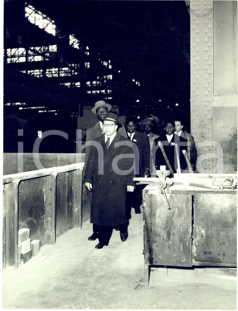 1958 GENOVA CORNIGLIANO Visita di ministri africani agli impianti ITALSIDER *Foto