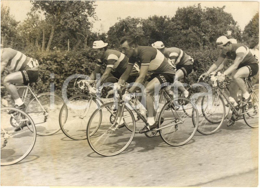 1956 CICLISMO TOUR DE FRANCE - Charly GAUL Angelo CONTERNO Aldo BOLZAN in gara