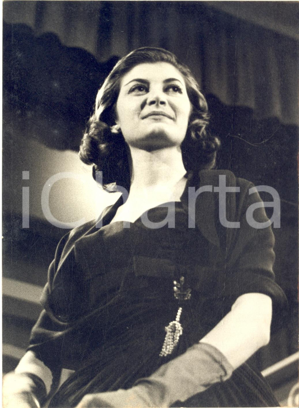 1957 LASCIA O RADDOPPIA Concorrente Lulli MARIANI in abito da sera - Fotografia