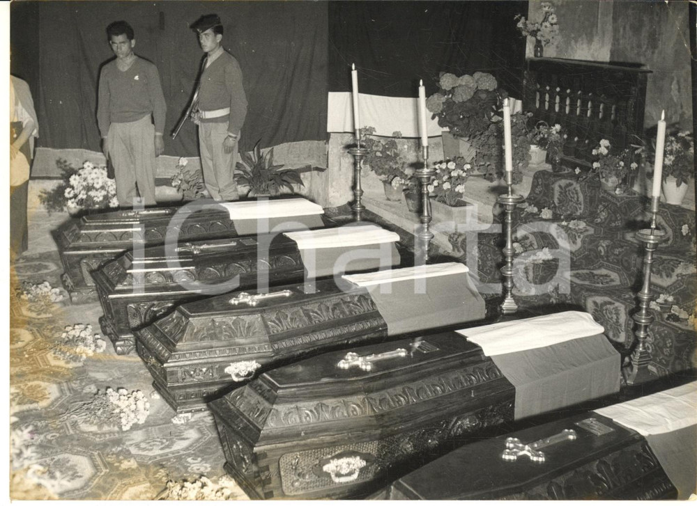 1954 LEVICO Salme marinai della nave SAN MARCO morti in esercitazione *Foto