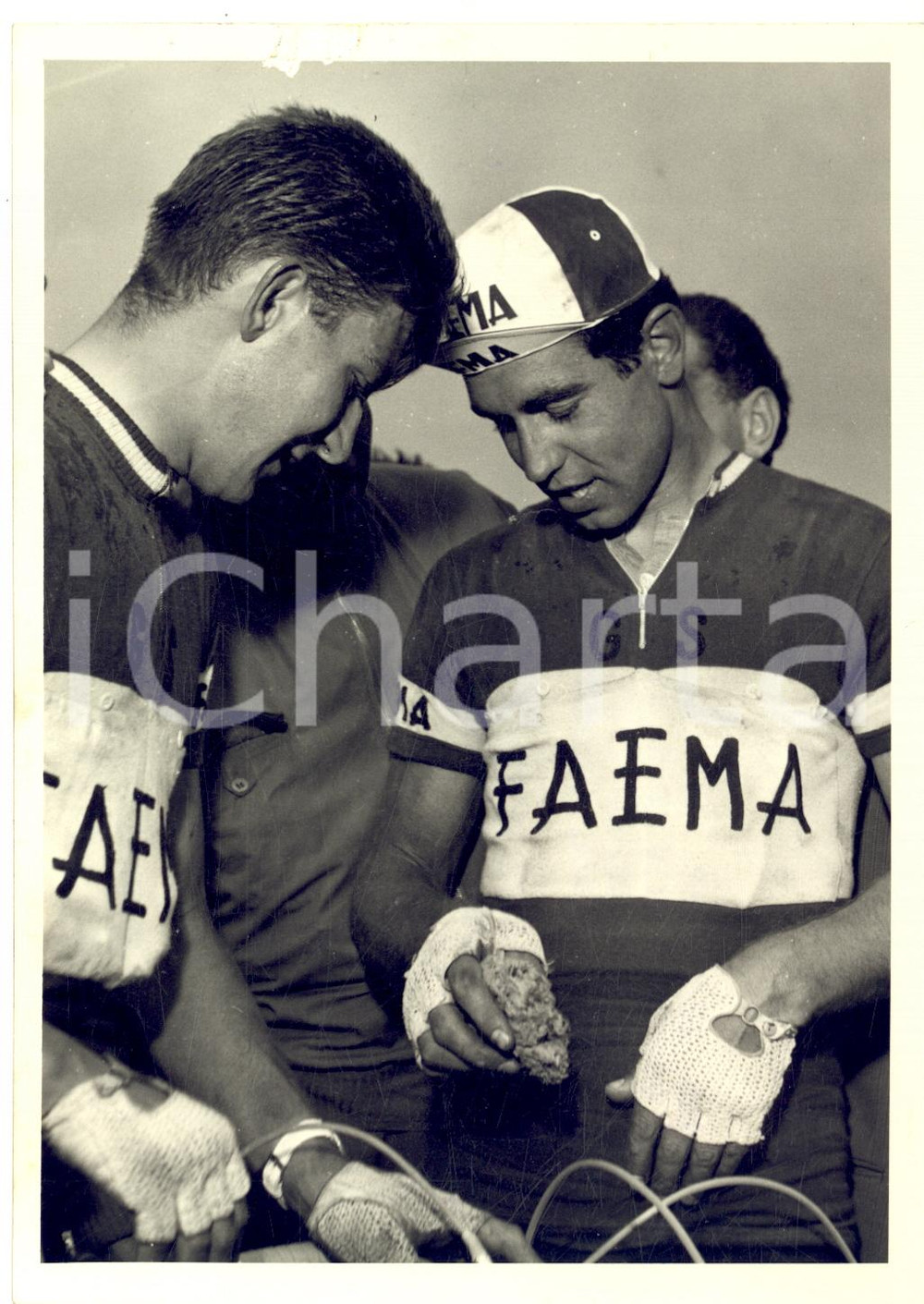 1957 TORINO CICLISMO Giro del Piemonte - Silvano CIAMPI vincitore *Foto 13x18