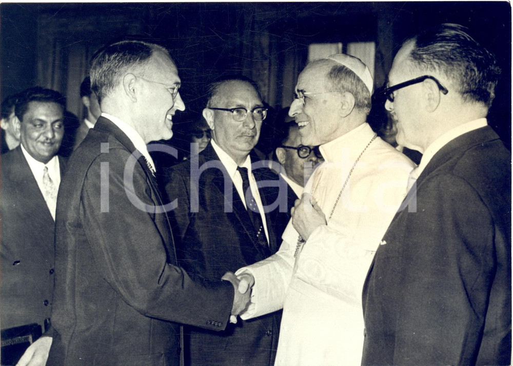 1956 ROMA Convegno "Contra Cancrum" - Papa Pio XII riceve prof. Harold Fred DORN