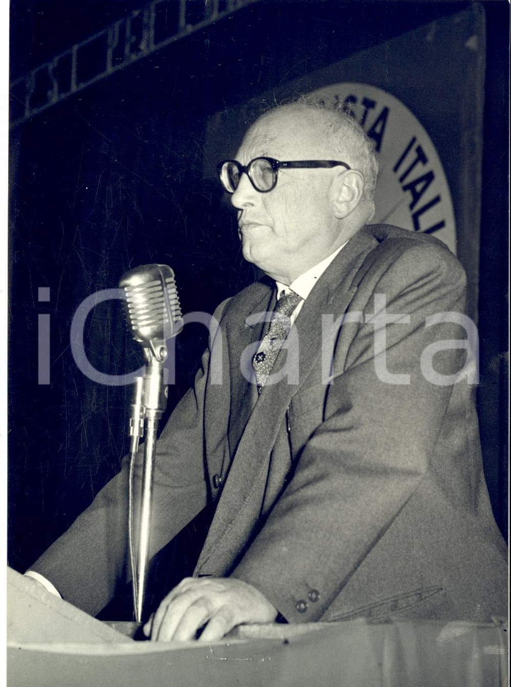 1956 TORINO Teatro Alfieri - Discorso di Pietro NENNI al congresso PSI *Foto