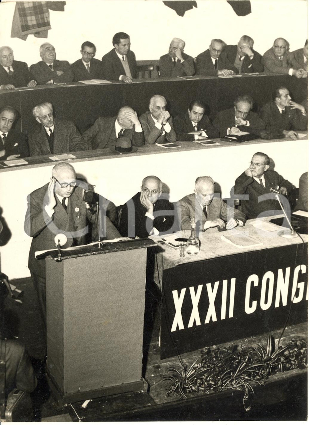 1957 VENEZIA XXXII Congresso PSI - Discorso di Pietro NENNI *Fotografia 13x18