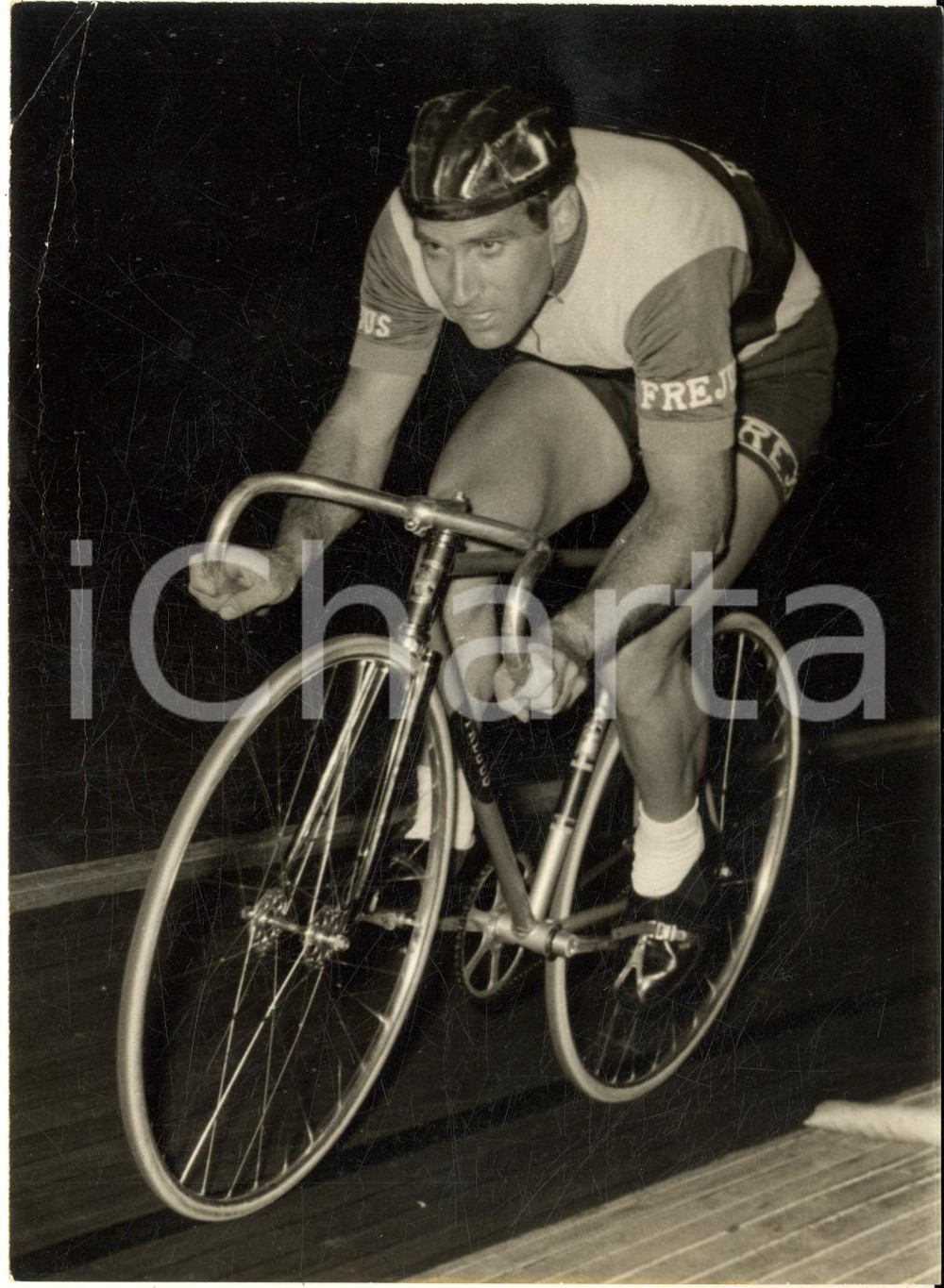 1956 MILANO CICLISMO Campionati italiani su pista - Guido MESSINA campione *Foto