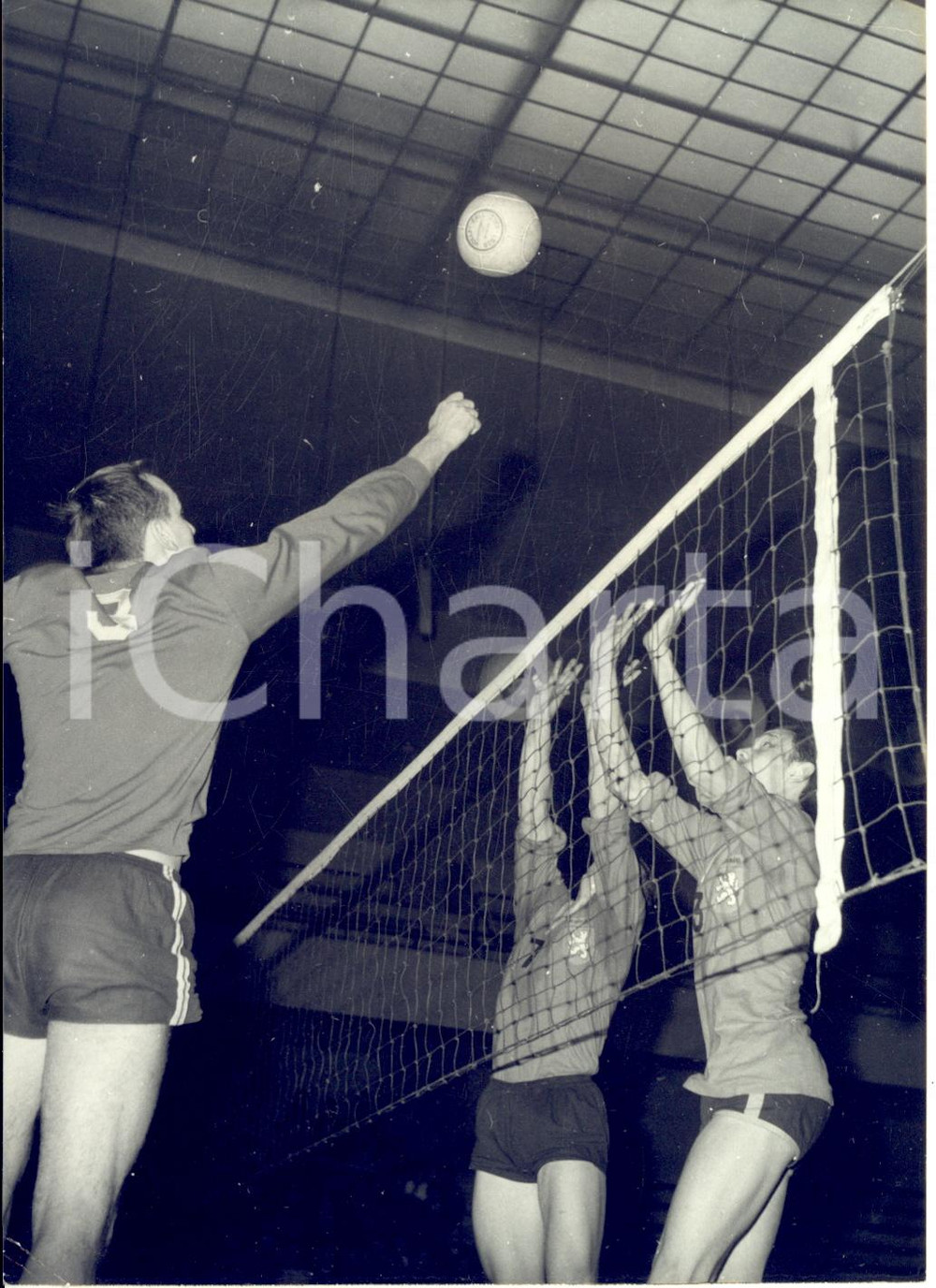 1962 VOLLEYBALL HOLLAND-BELGIUM 3-1 - The match *Photo 13x18 cm