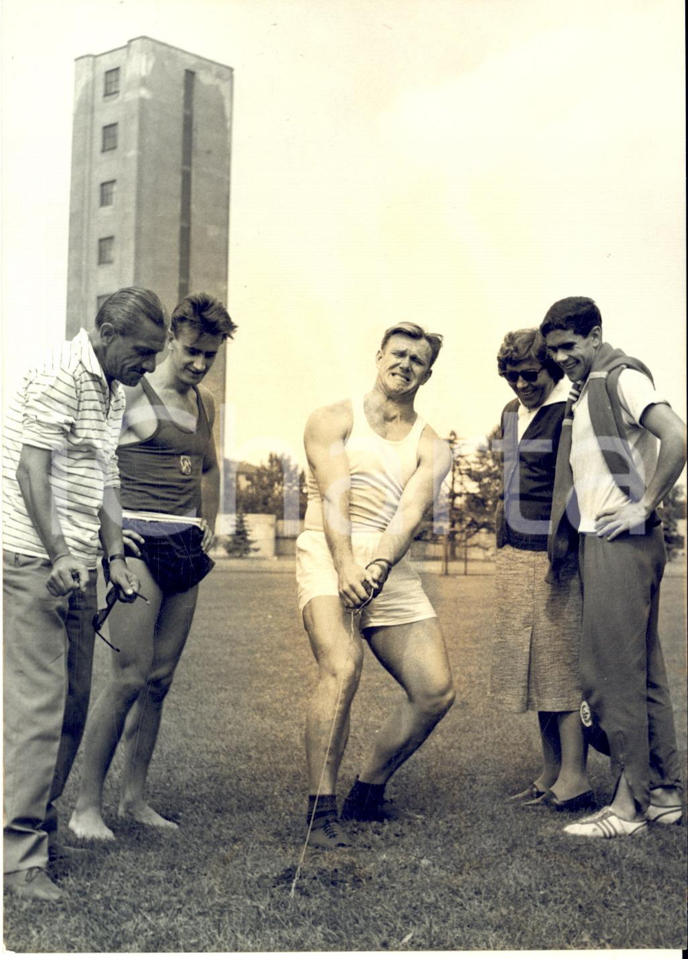 1959 TORINO UNIVERSIADI Allenamento Anatolij SAMOCVETOV al lancio del martello