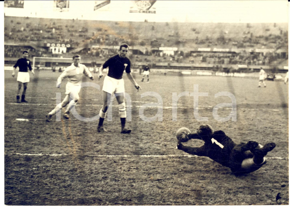 1958 CALCIO SERIE A TORINO-LAZIO Lido VIERI para tiro di Carlo TAGNIN - Foto